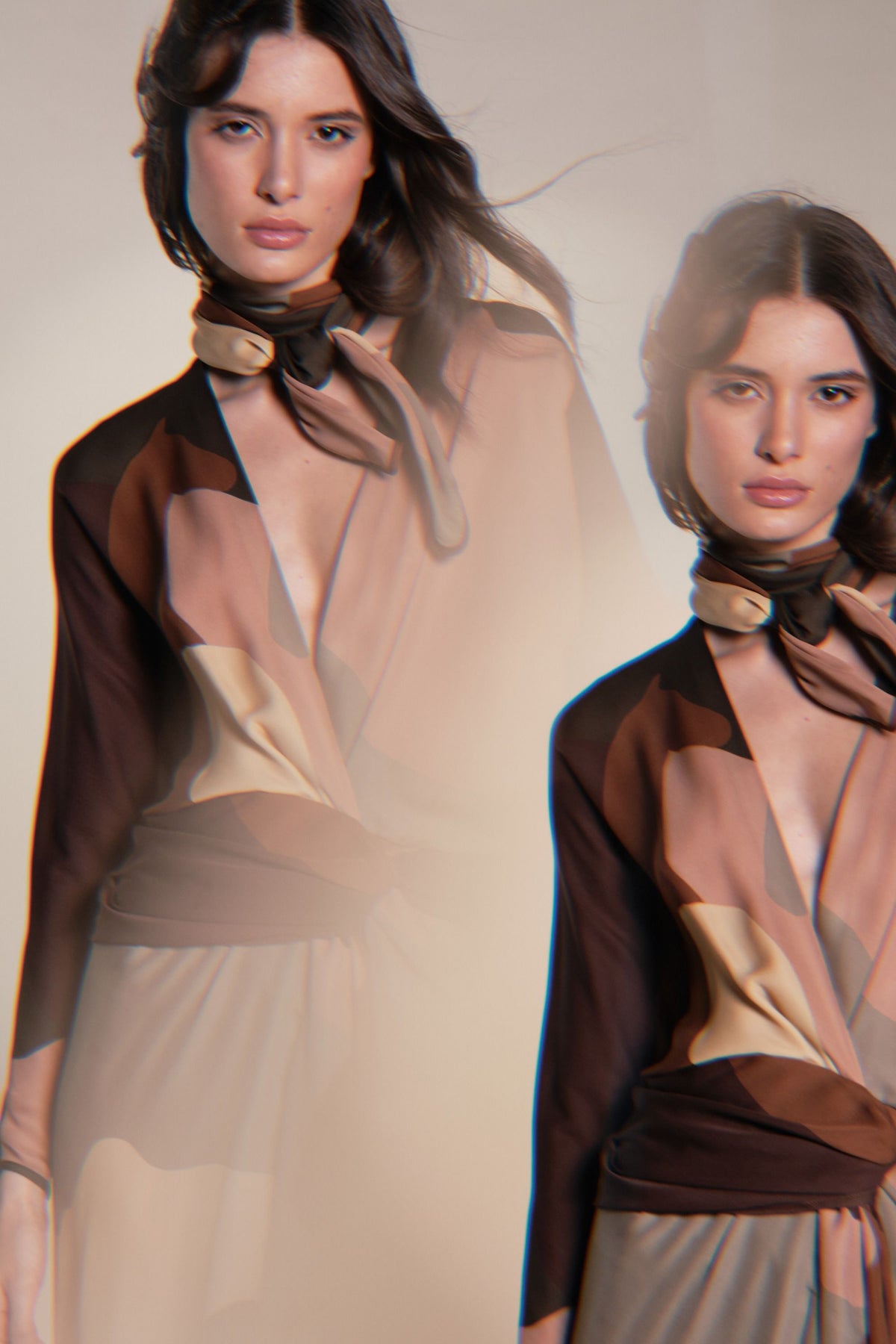 Robe Essence en soie - Marron