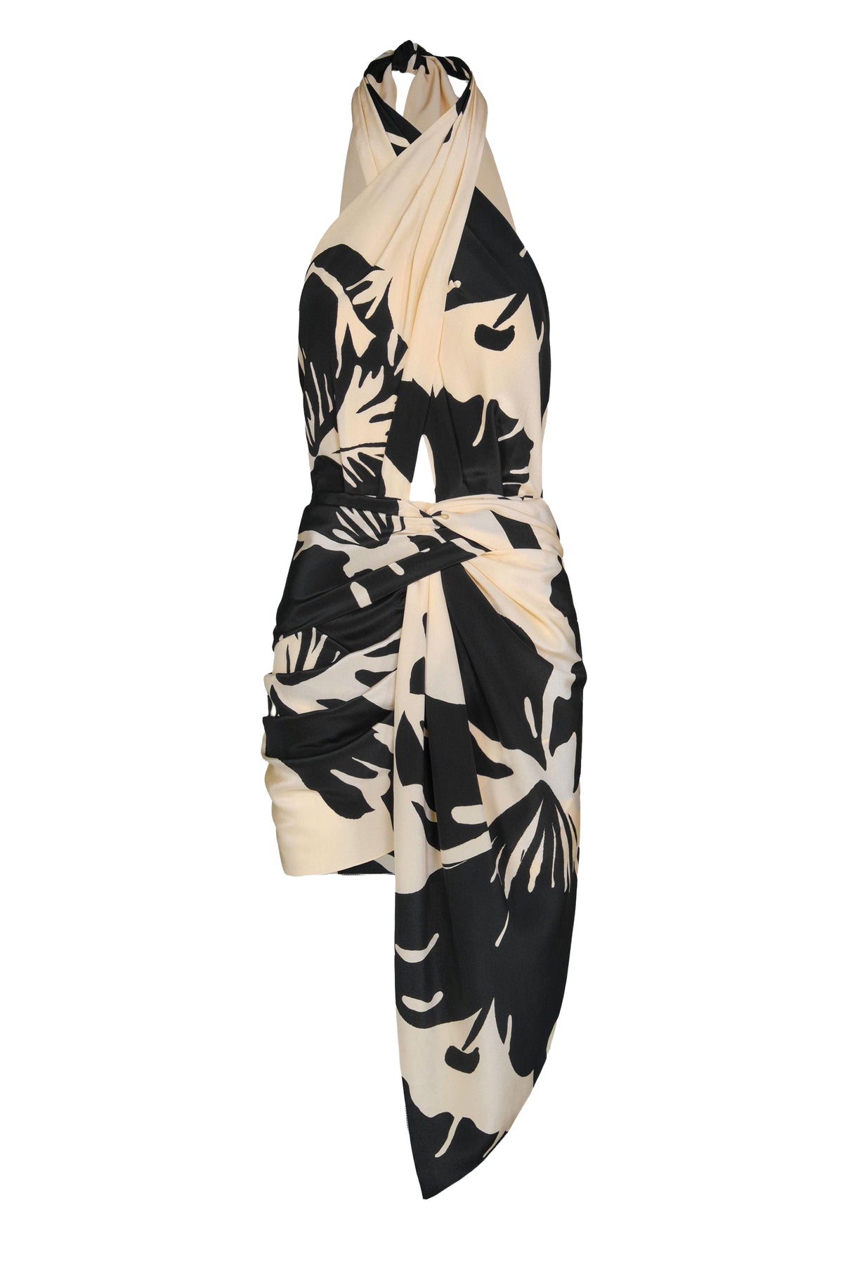 Robe Oriental Dreams en soie - Noir