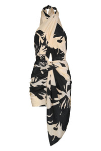 Robe Oriental Dreams en soie - Noir