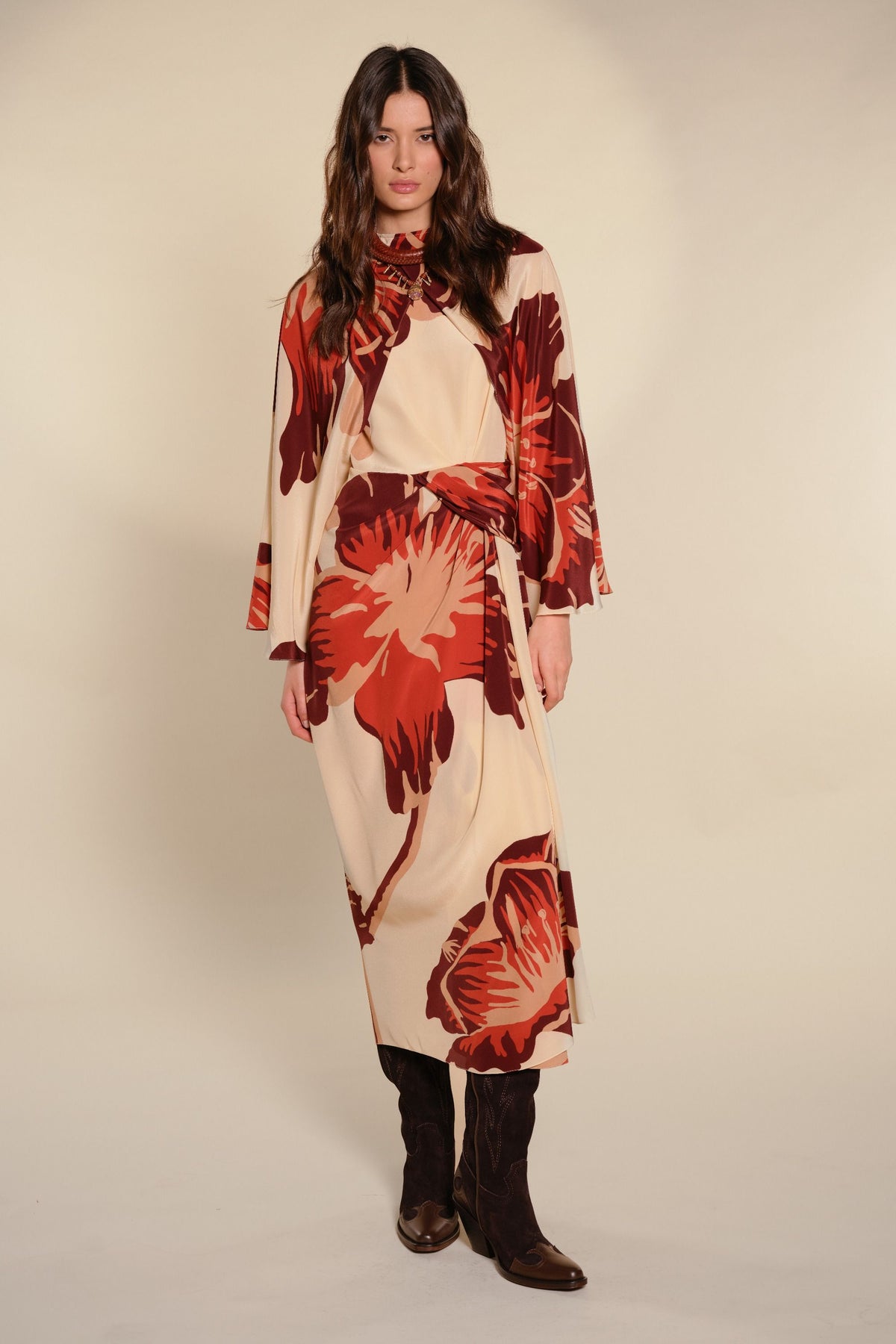 Odyssey silk dress - Red