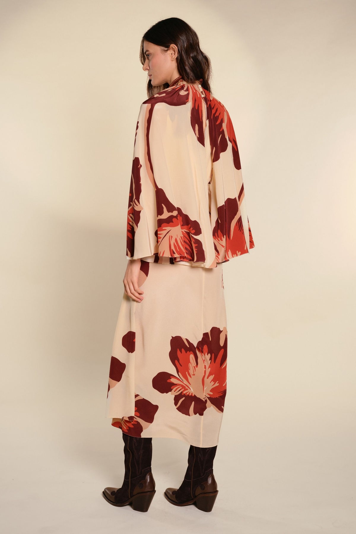 Odyssey silk dress - Red