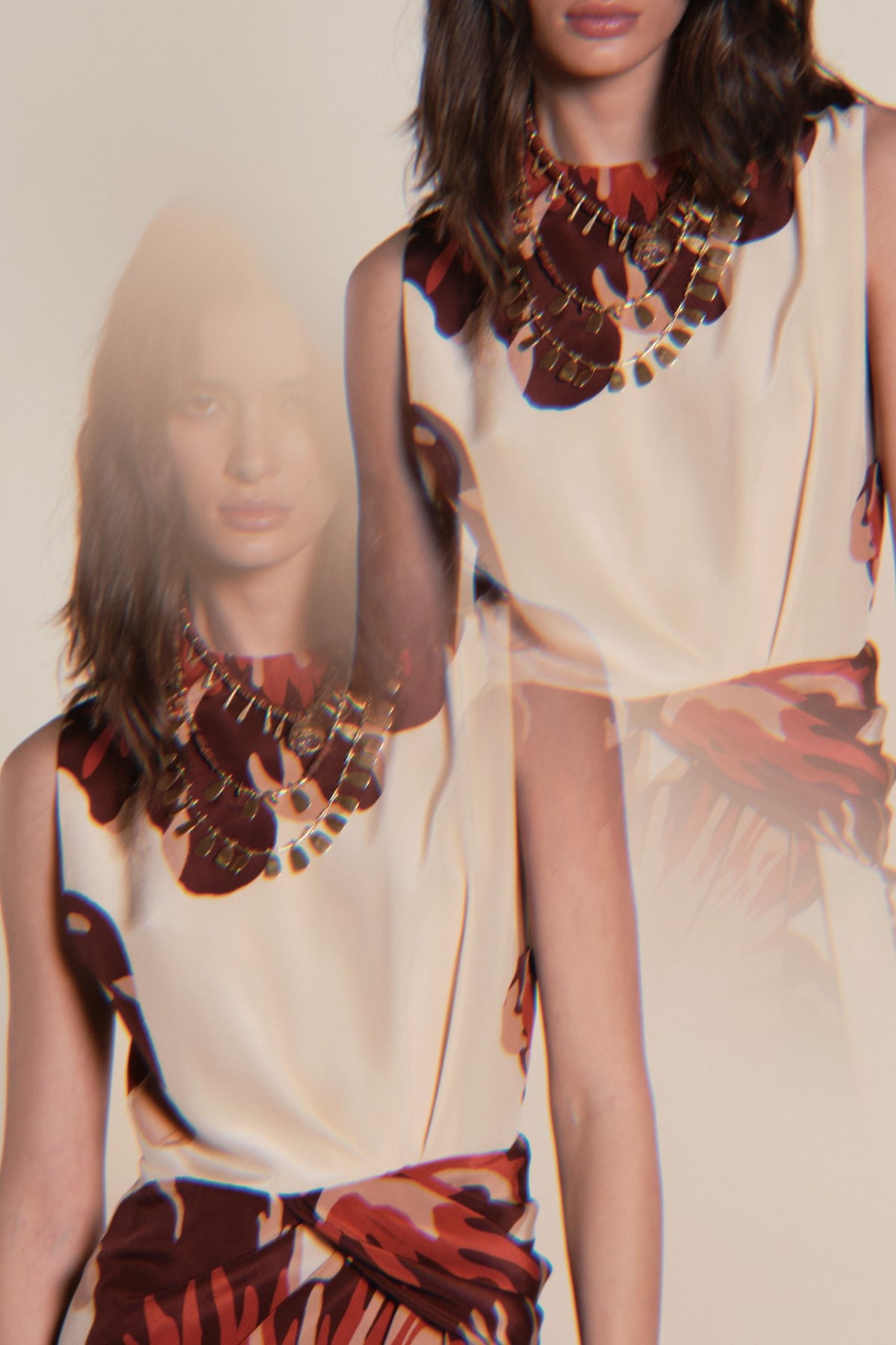 Robe Odyssey en soie - Rouge