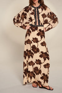 Adoracion Continua silk dress - Brown