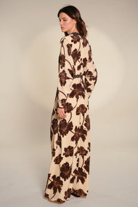 Adoracion Continua silk dress - Brown