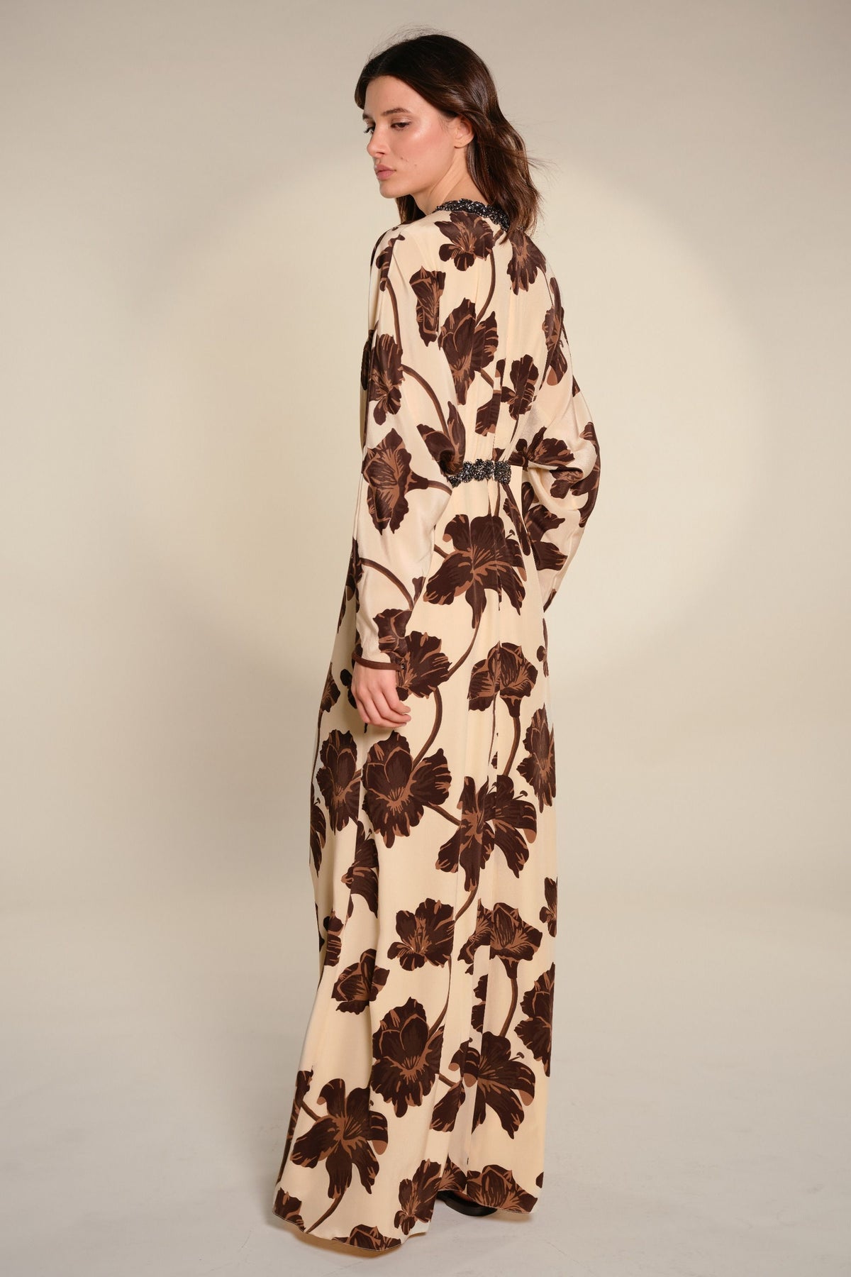 Adoracion Continua silk dress - Brown