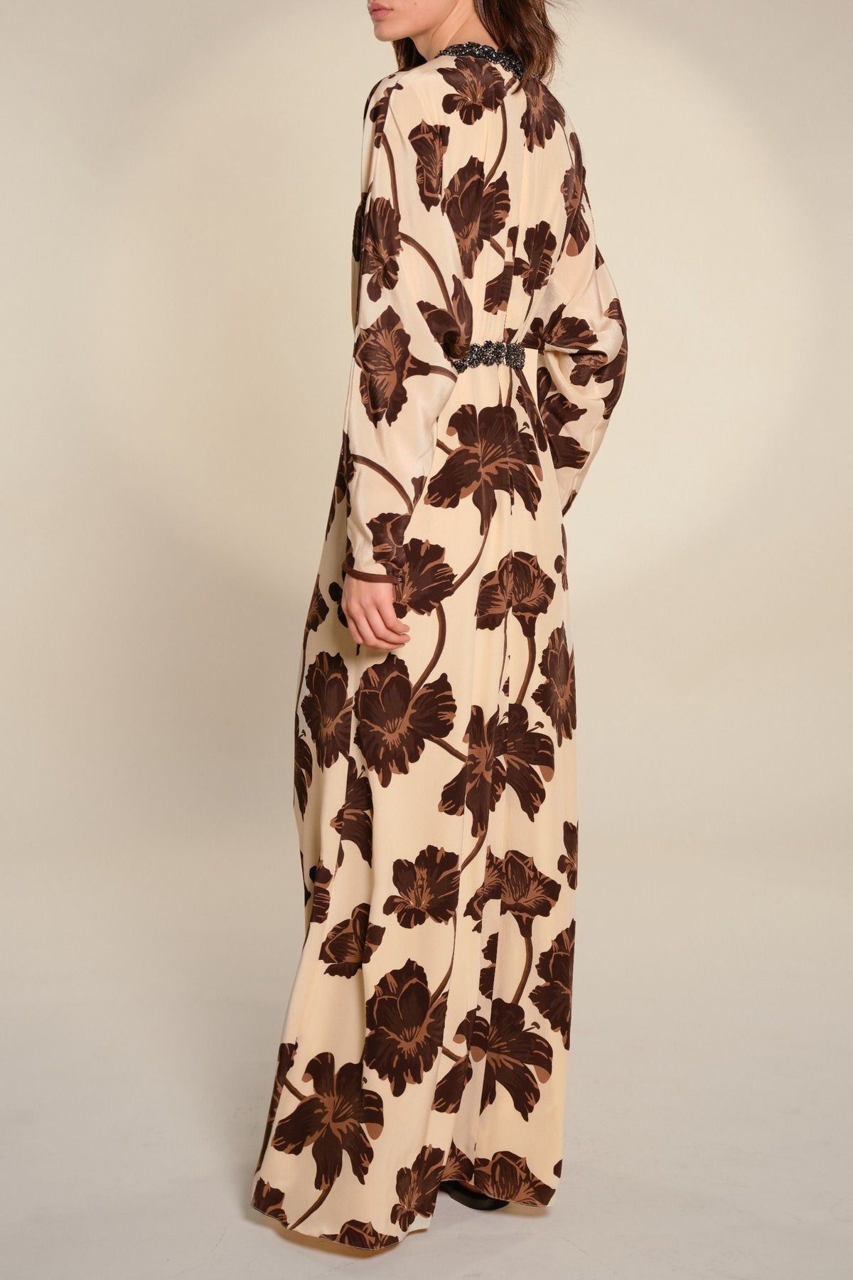 Adoracion Continua silk dress - Brown