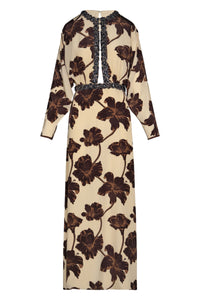 Adoracion Continua silk dress - Brown
