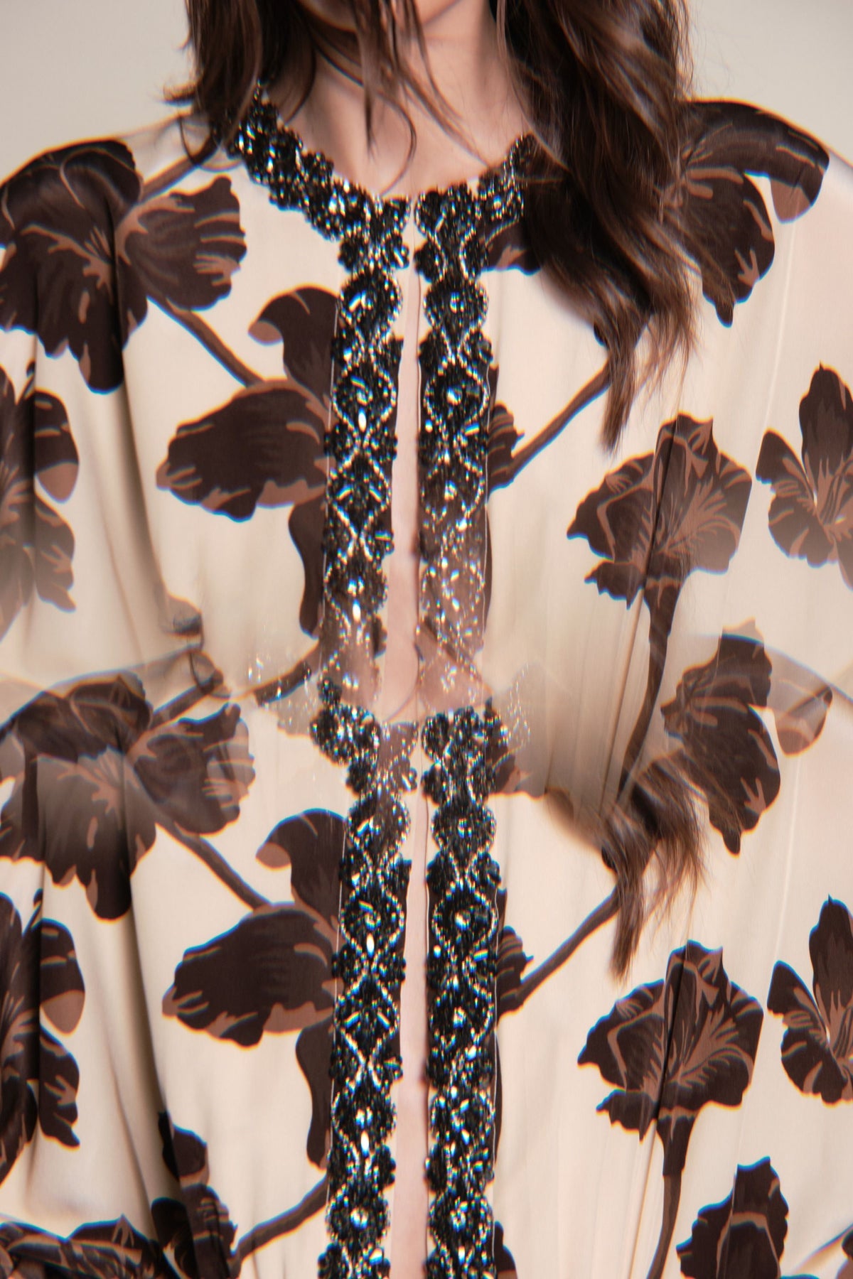 Adoracion Continua silk dress - Brown