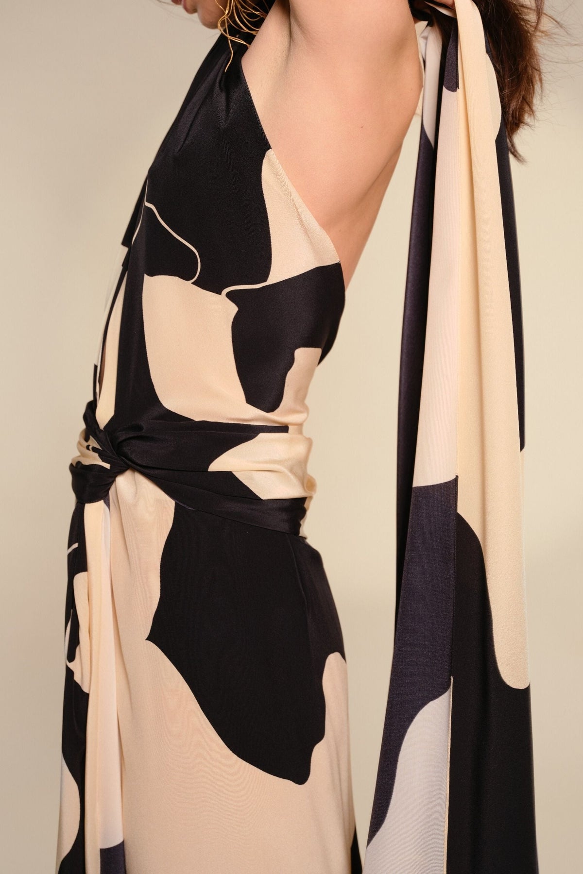 Robe Shadows en soie - Noir
