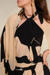 Robe Shadows en soie - Noir