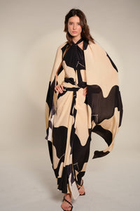 Robe Shadows en soie - Noir