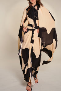 Robe Shadows en soie - Noir