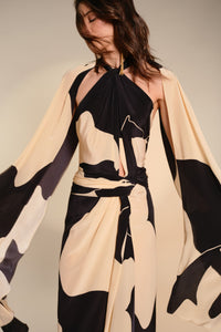 Robe Shadows en soie - Noir