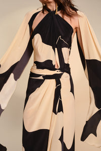 Robe Shadows en soie - Noir