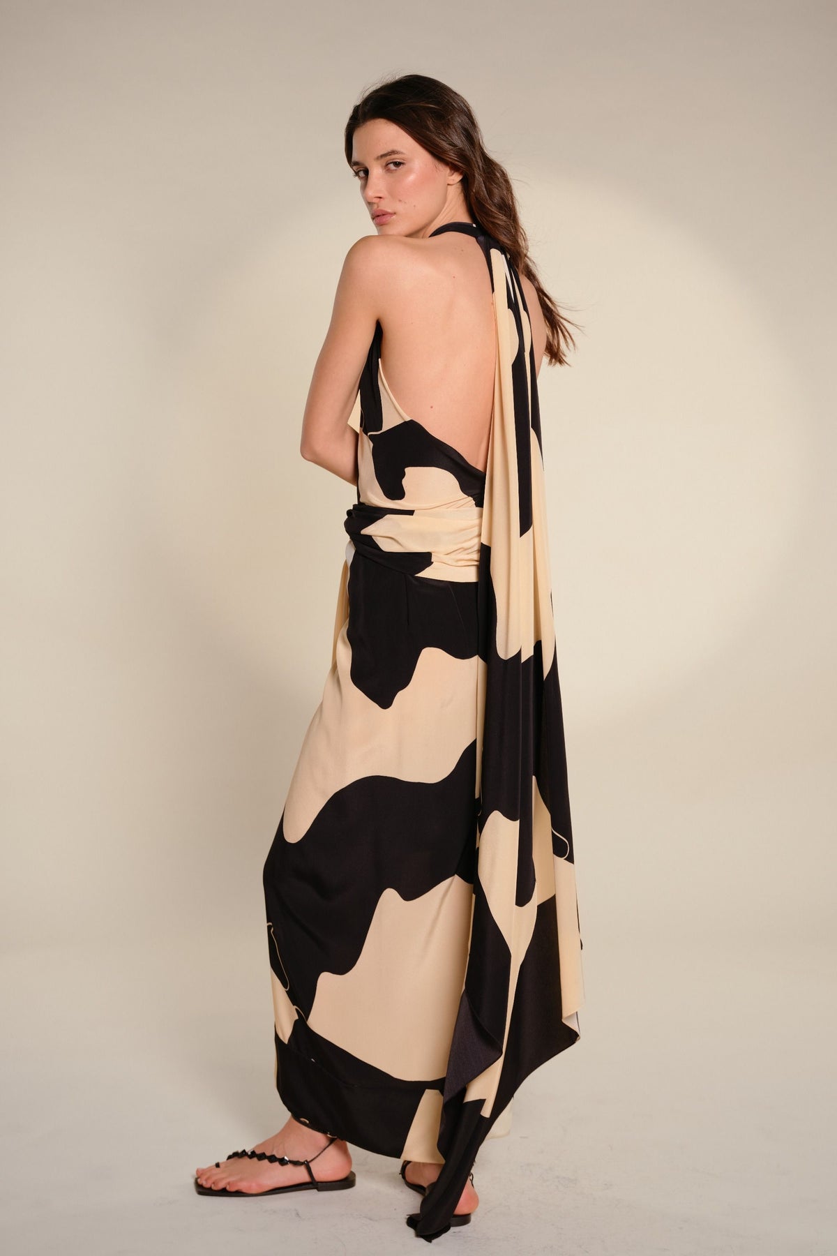Robe Shadows en soie - Noir