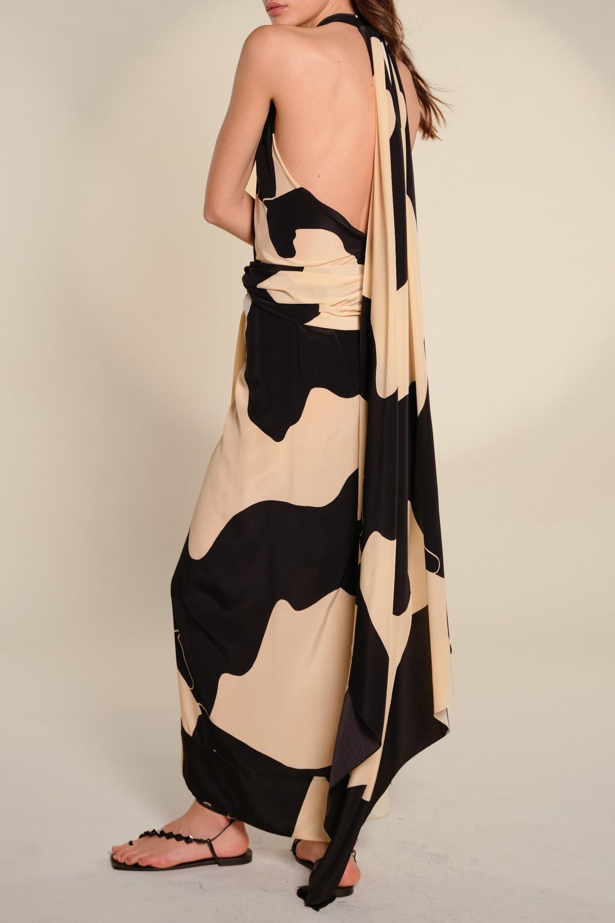 Robe Shadows en soie - Noir
