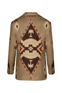 Calo linen jacket - Brown