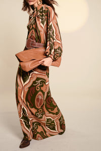Intricate Islands silk blouse - Brown