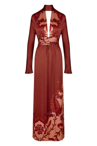 Robe arty en soie - Wine