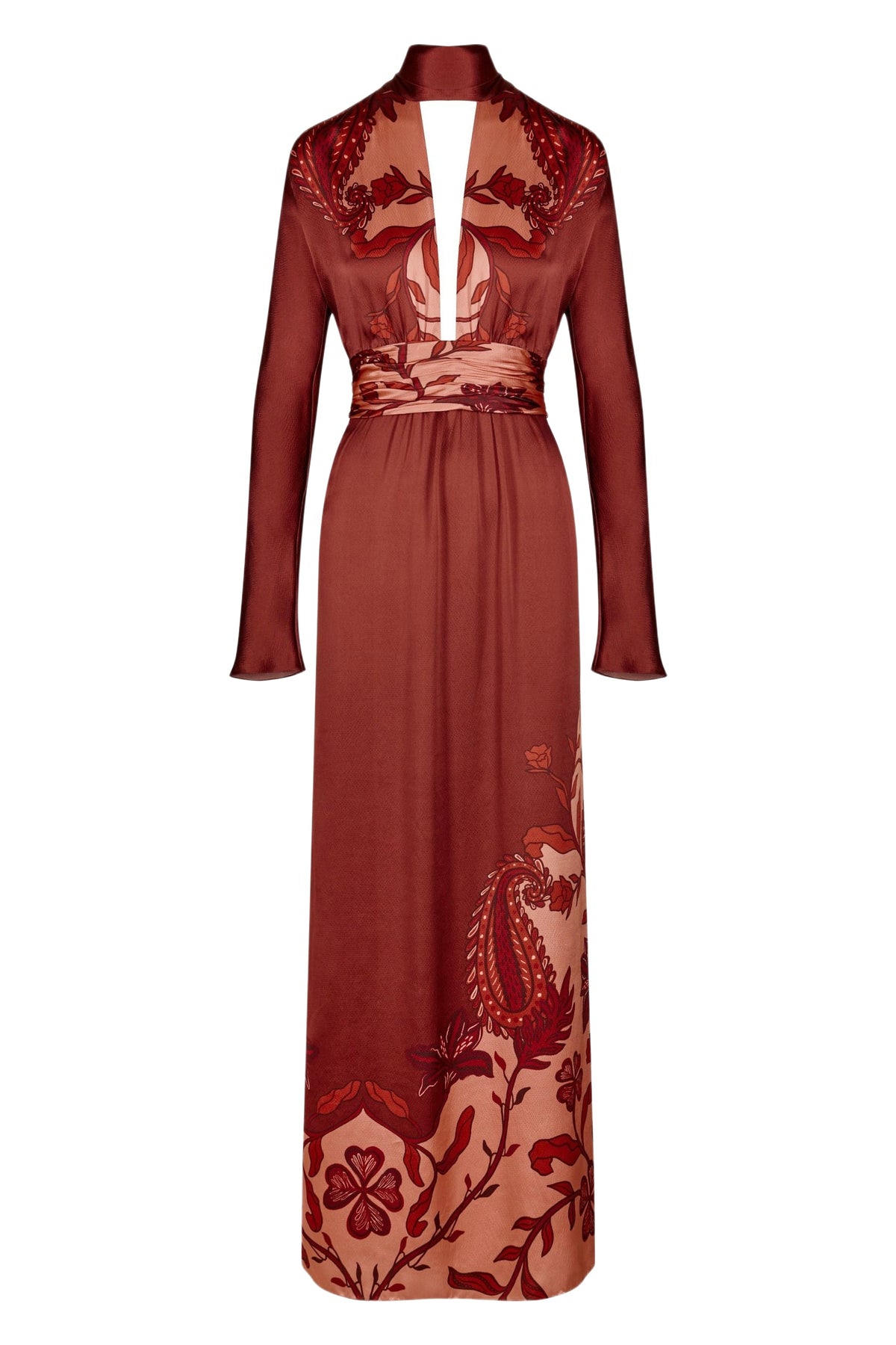 Robe arty en soie - Wine