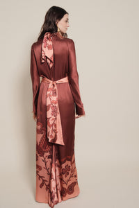 Robe arty en soie - Wine