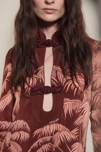 Robe arty en soie - Wine