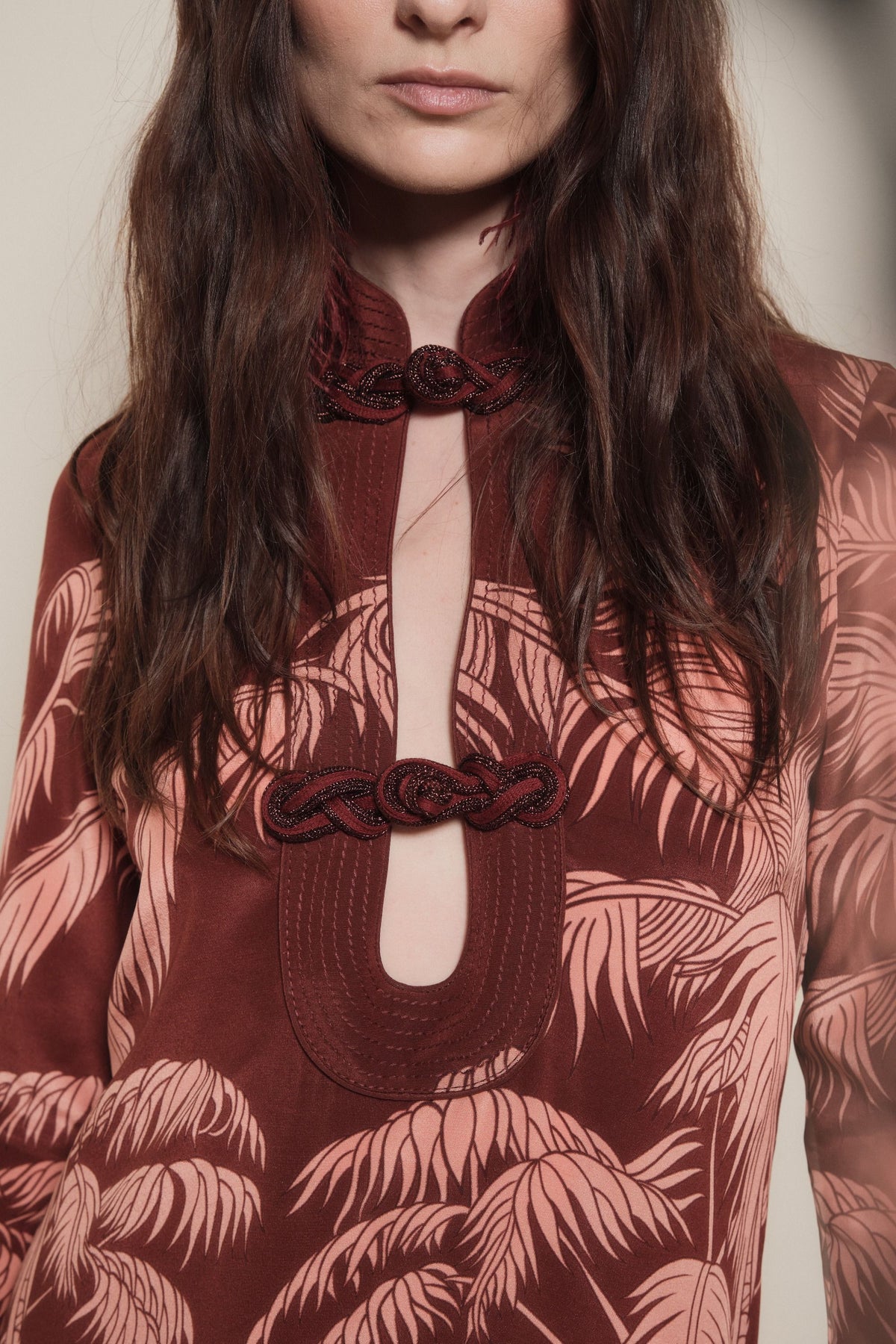 Robe arty en soie - Wine