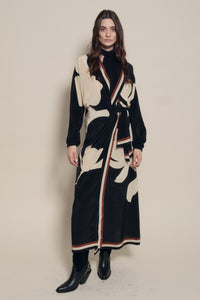 Robe Ollantay en soie - Noir