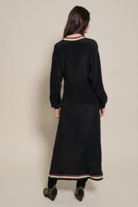 Robe Ollantay en soie - Noir