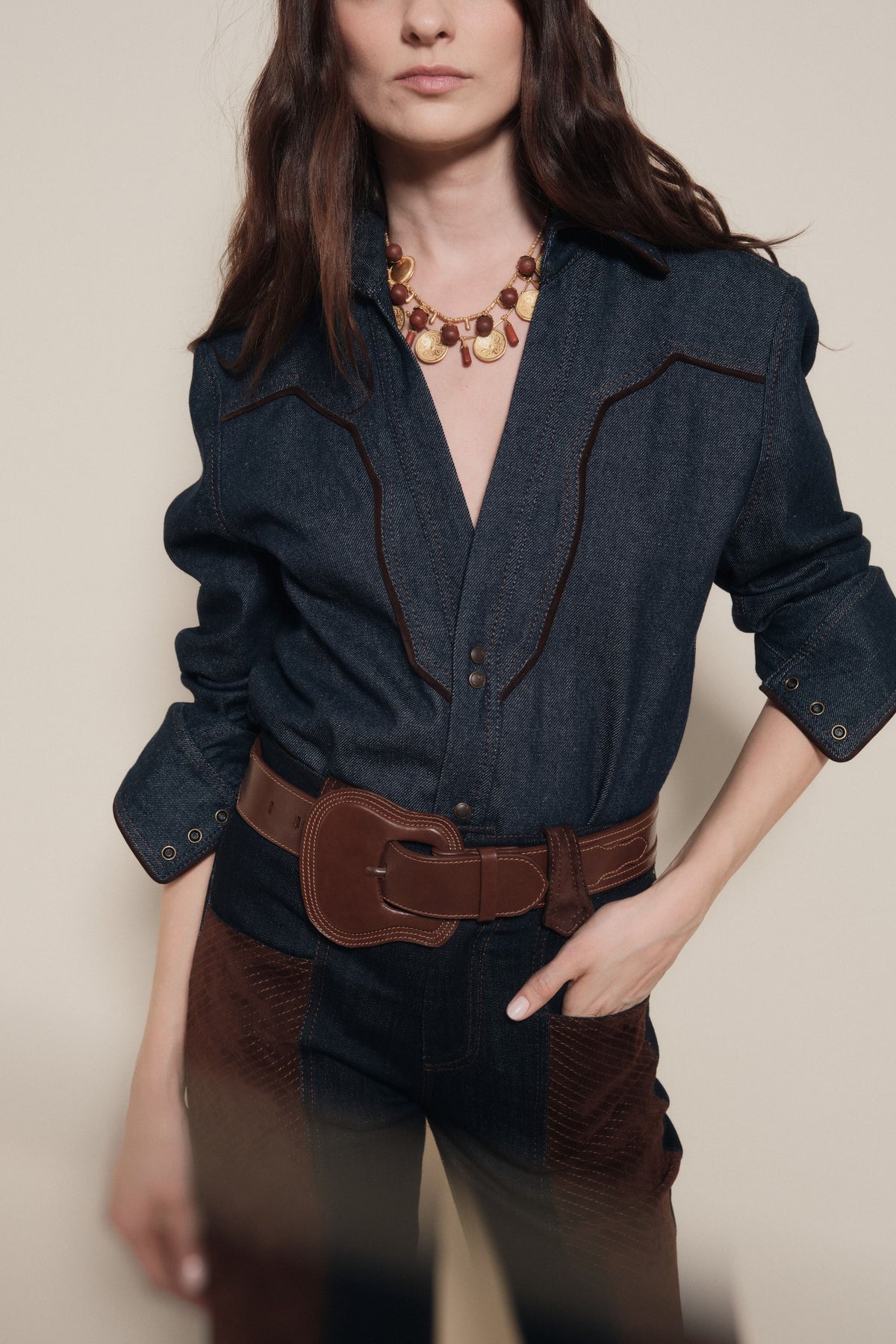 Chemise Hacia Puerto en coton - Bleu marine