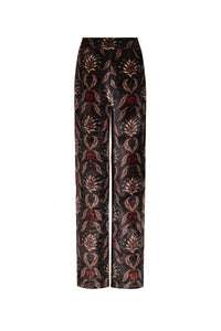 Pantalon Slouchiness en soie - Noir