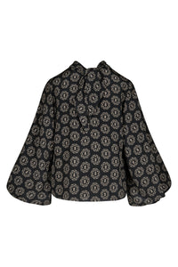 Intricate Islands silk blouse - Black