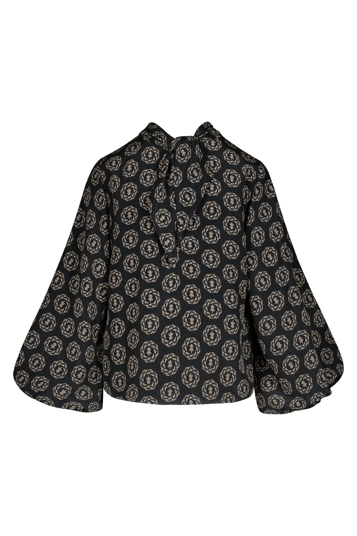 Intricate Islands silk blouse - Black