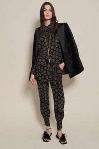Intricate Islands silk blouse - Black