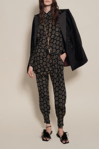 Intricate Islands silk blouse - Black