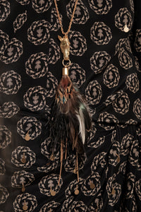 Intricate Islands silk blouse - Black