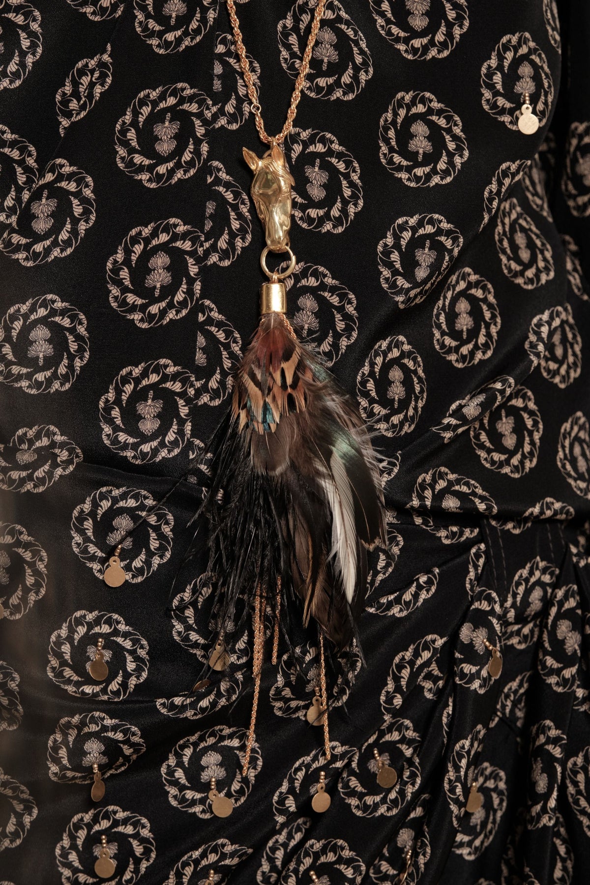 Intricate Islands silk blouse - Black