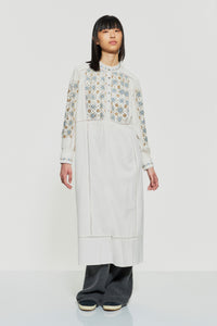 Robe longue brodée de sequins Joana - Cream