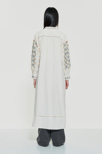 Robe longue brodée de sequins Joana - Cream