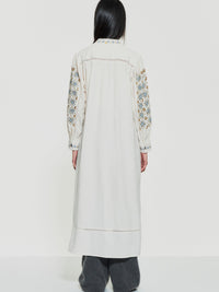 Robe longue brodée de sequins Joana - Cream