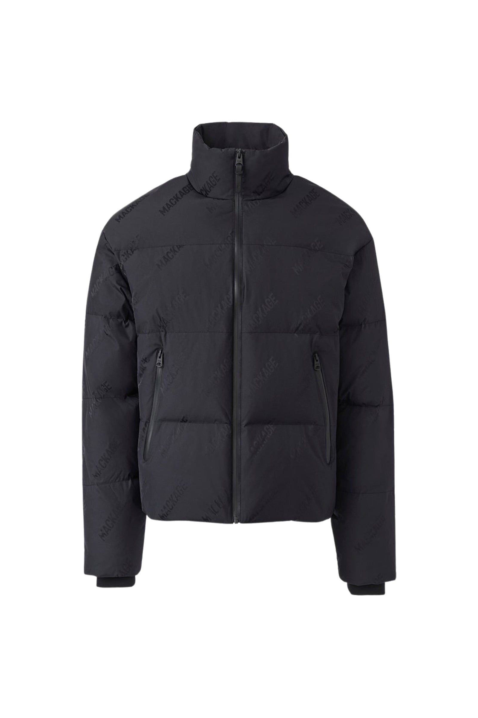 Doudoune courte Joe à col montant en duvet - Black