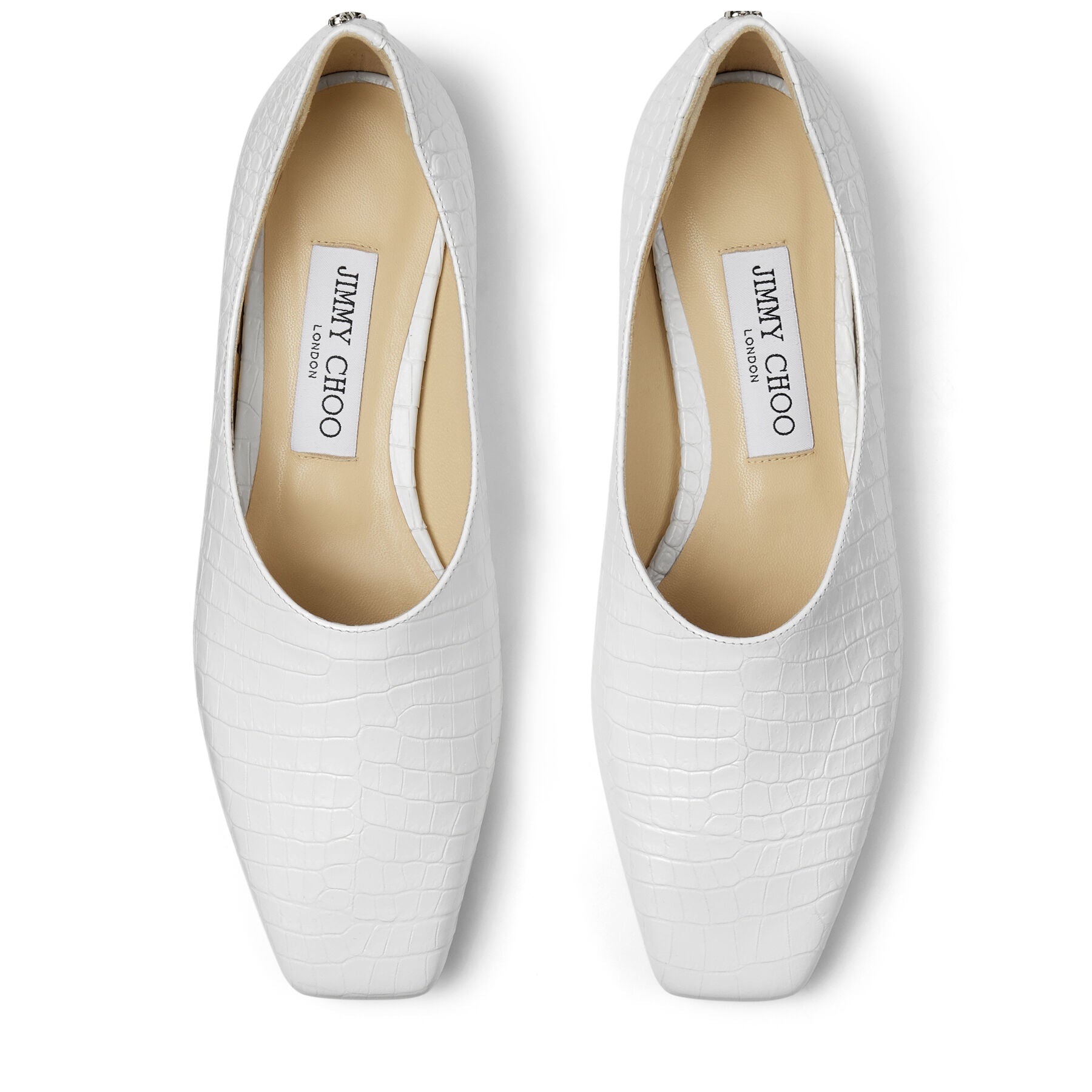 Ballerines plates Joselyn en cuir - Latte