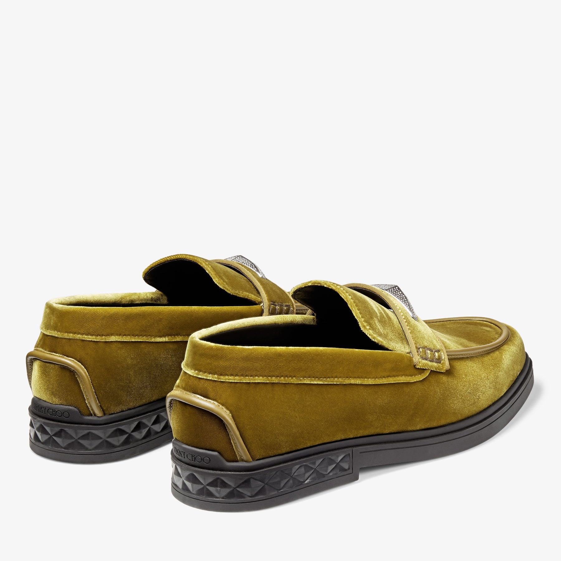 Mocassins Josh en velours avec motif pavé Diamond - Citrine & Crystal