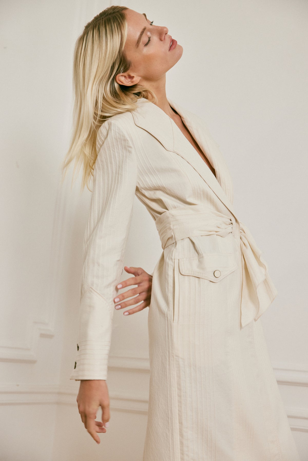 White / Welcome To The City Trenchcoat