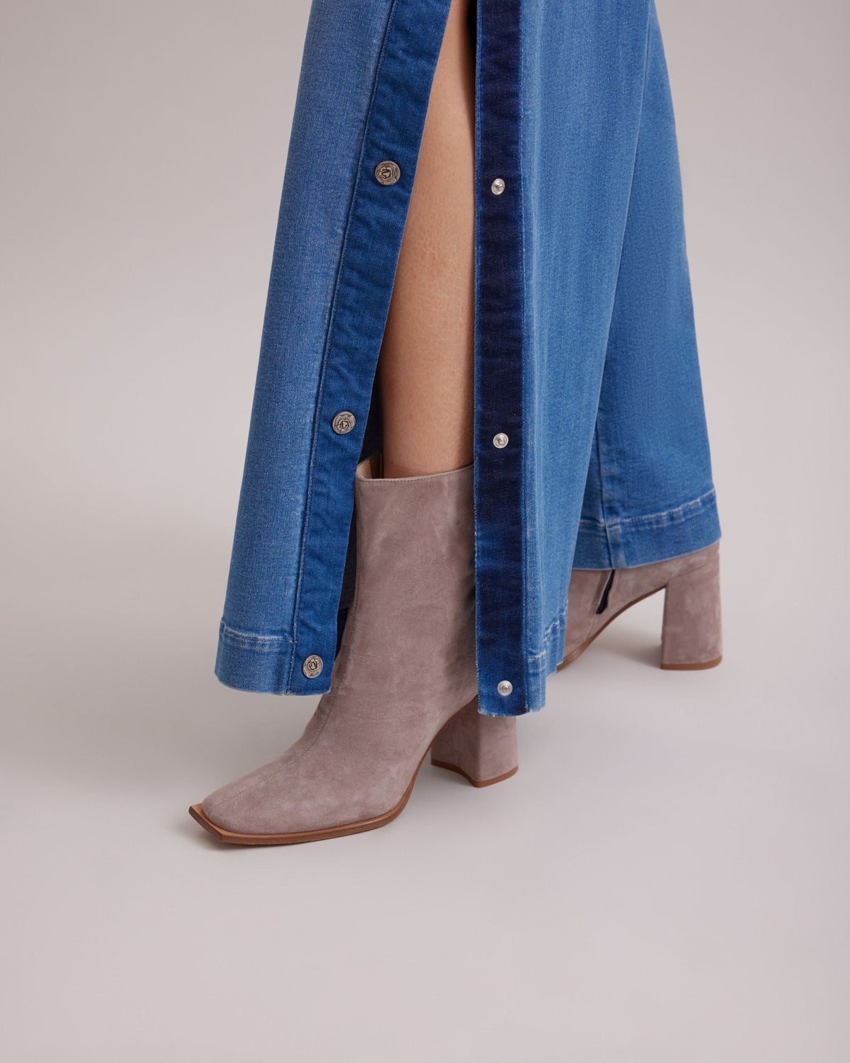 Bottines Journal en daim - Moon Grey