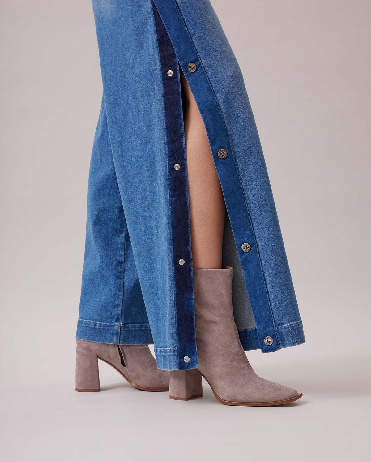 Bottines Journal en daim - Moon Grey
