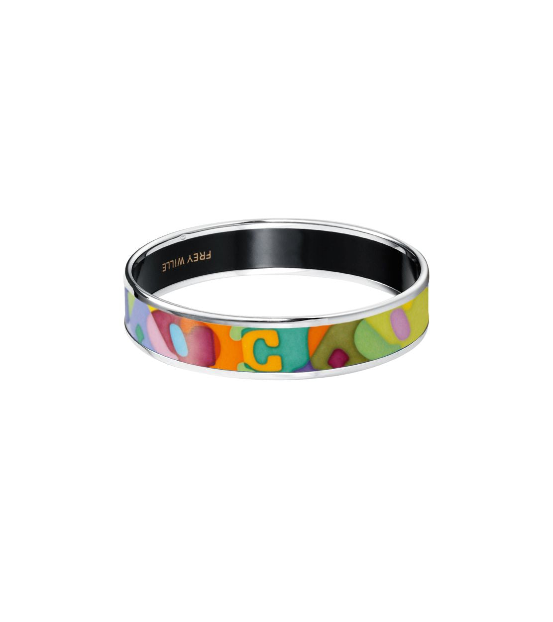 Bracelet Miss en émail et plaqué au rhodium - Rose & violet & vert