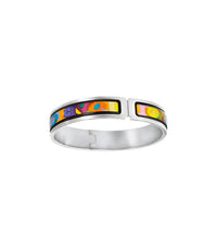 Bracelet Ballerina en émail et plaqué au rhodium - Orange & bleu & violet