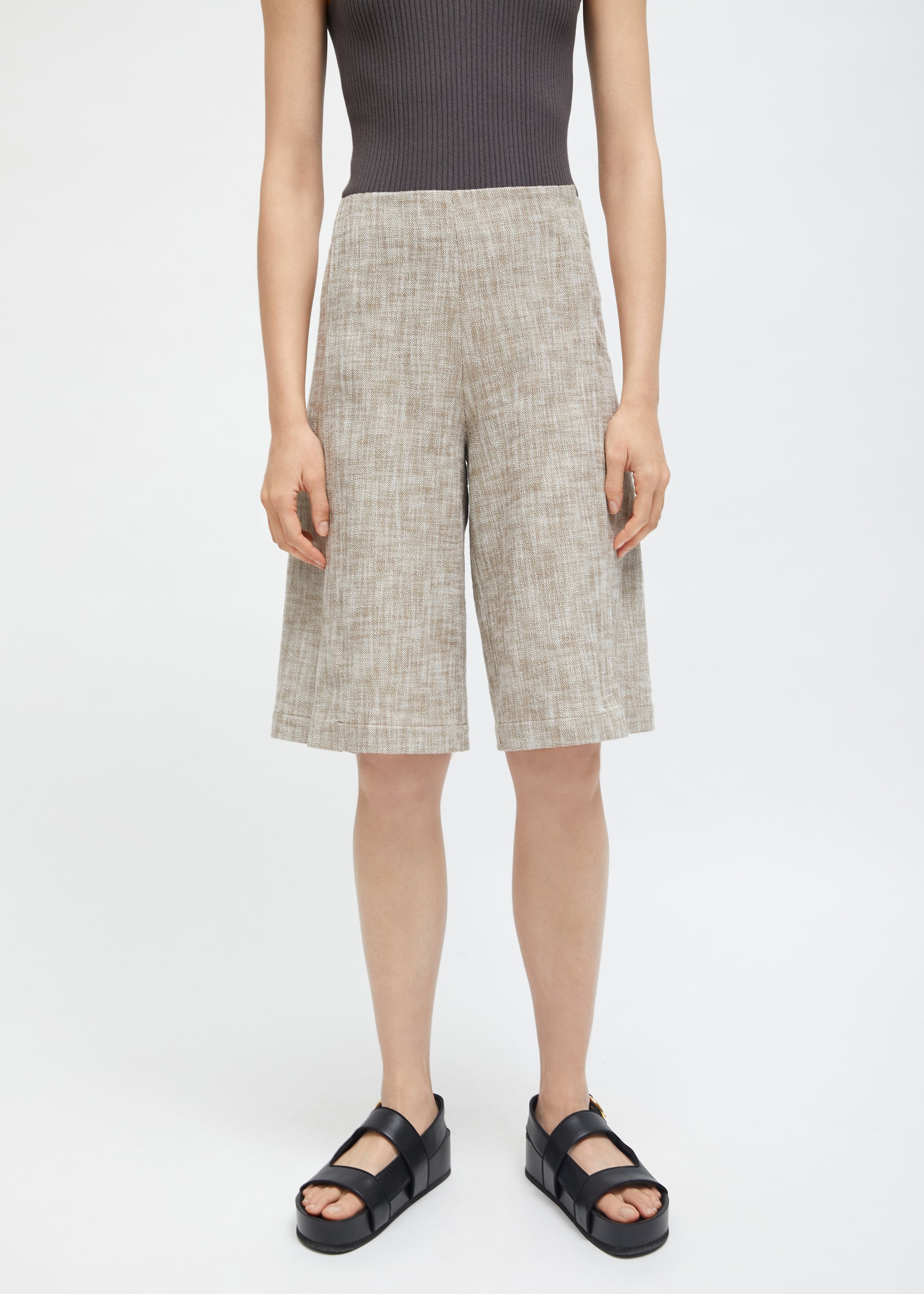 Bermuda Joyce à zip - Beige