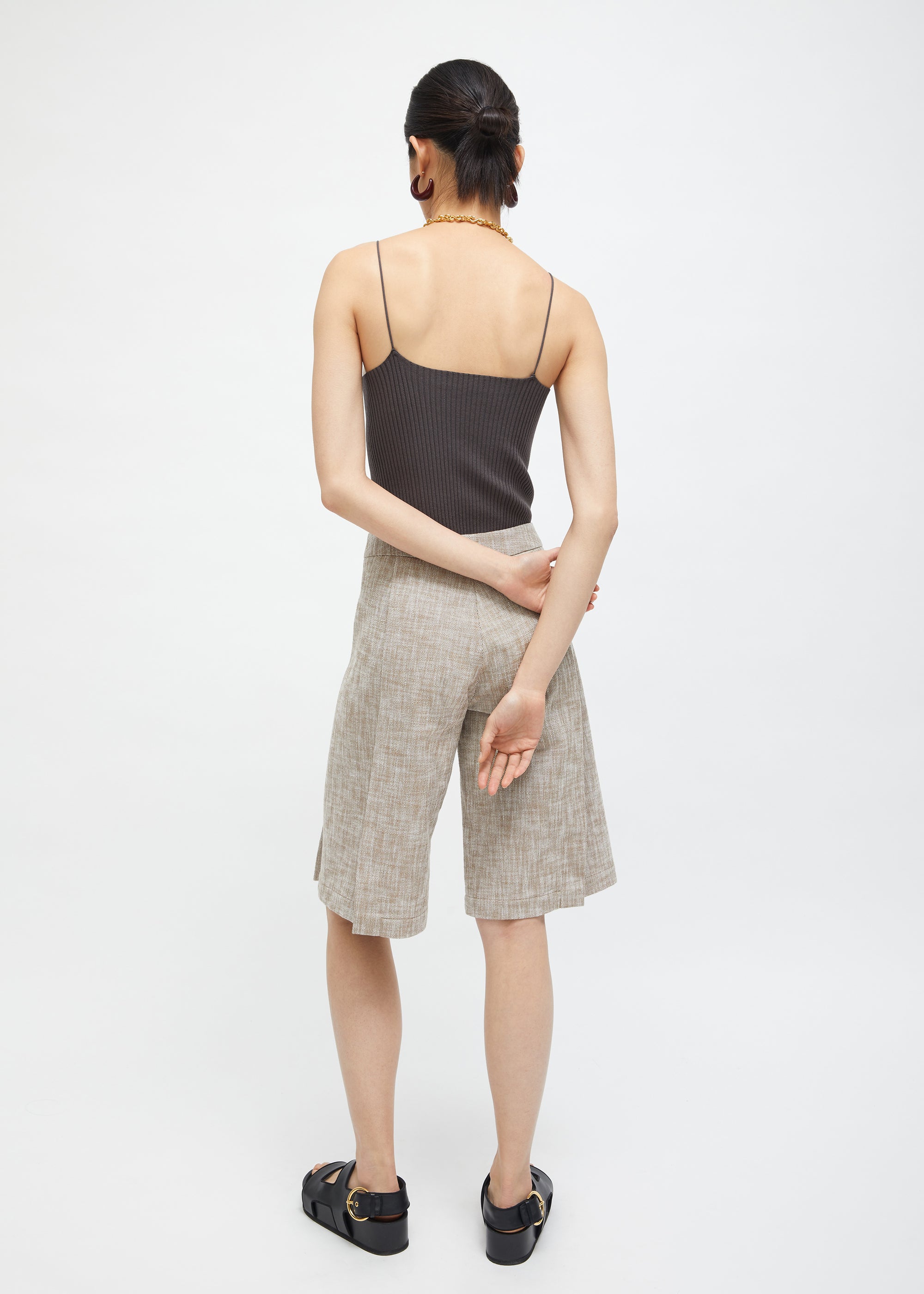 Bermuda Joyce à zip - Beige